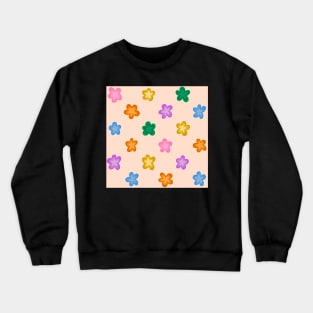 Groovy flower pattern Crewneck Sweatshirt